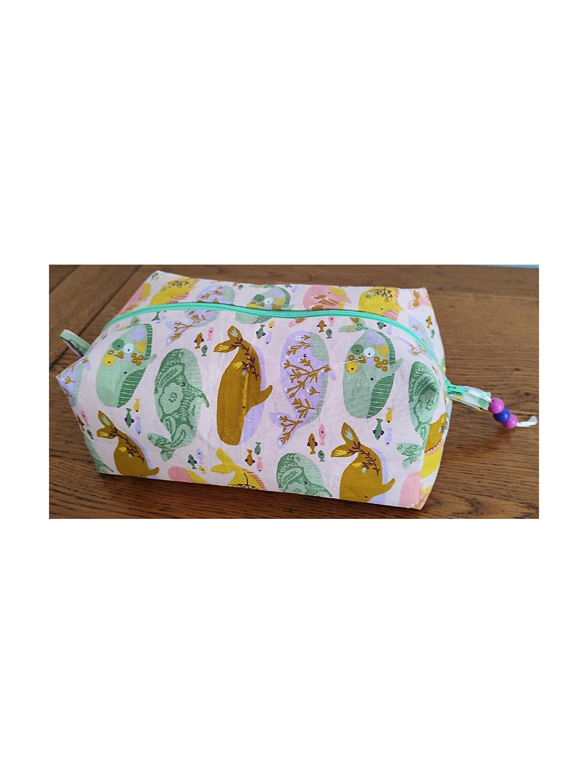 Trousse de toilette florale multicolore zippée | Pochette de rangement élégante
