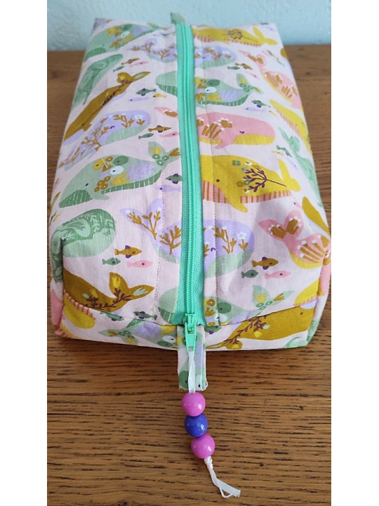 Trousse de toilette florale multicolore zippée | Pochette de rangement élégante