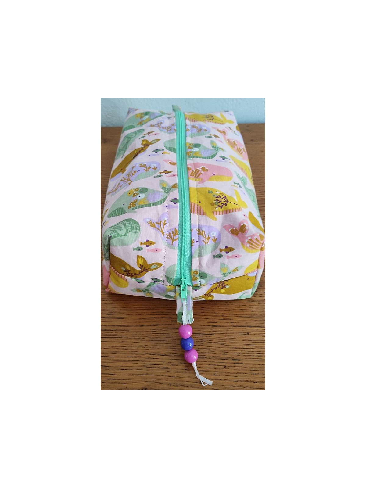 Trousse de toilette florale multicolore zippée | Pochette de rangement élégante