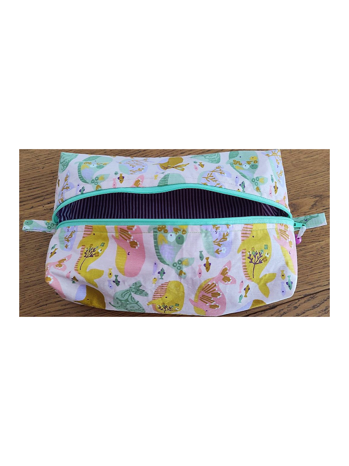 Trousse de toilette florale multicolore zippée | Pochette de rangement élégante