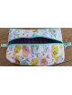 Trousse de toilette florale multicolore zippée | Pochette de rangement élégante