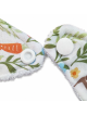 Bavoir bébé fait main motif lapins et fleurs