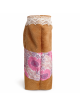 Sac Cabas Bohème Chic en Velours Côtelé Camel & Motif Floral | Fabrication Artisanale