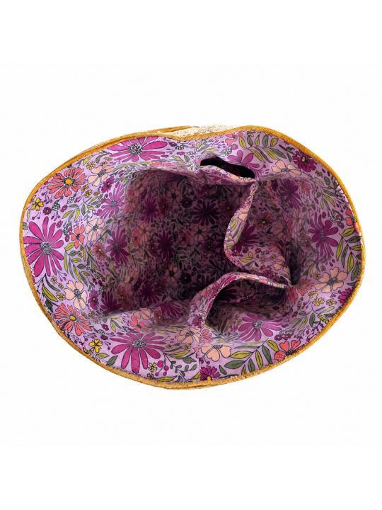 Sac Cabas Bohème Chic en Velours Côtelé Camel & Motif Floral | Fabrication Artisanale