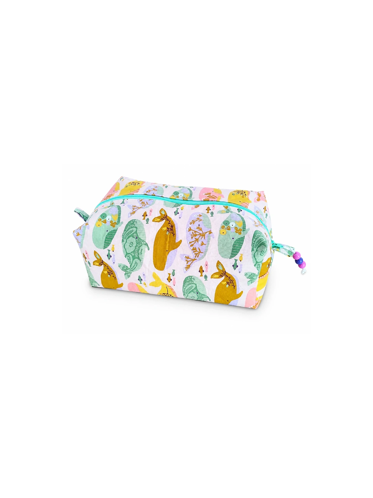Trousse de toilette florale multicolore zippée | Pochette de rangement élégante