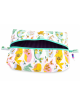 Trousse de toilette florale multicolore zippée | Pochette de rangement élégante