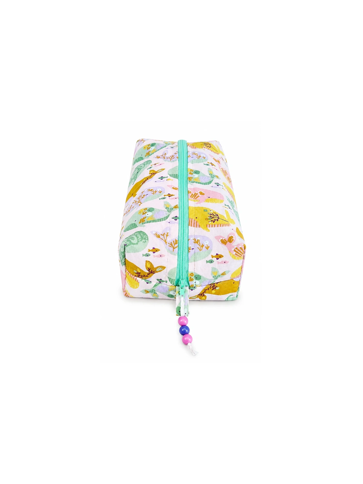 Trousse de toilette florale multicolore zippée | Pochette de rangement élégante