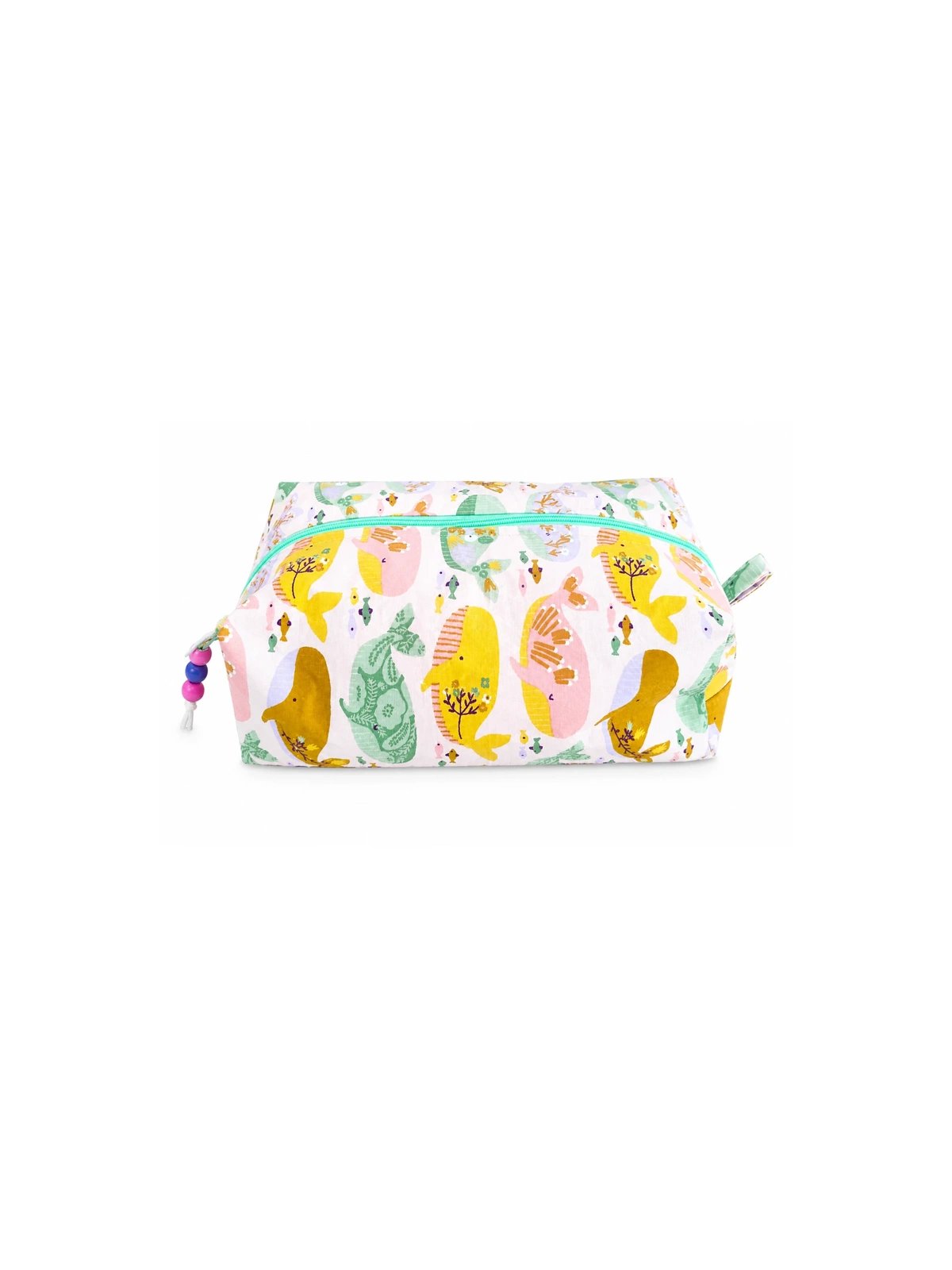 Trousse de toilette florale multicolore zippée | Pochette de rangement élégante