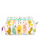 Trousse de toilette florale multicolore zippée | Pochette de rangement élégante