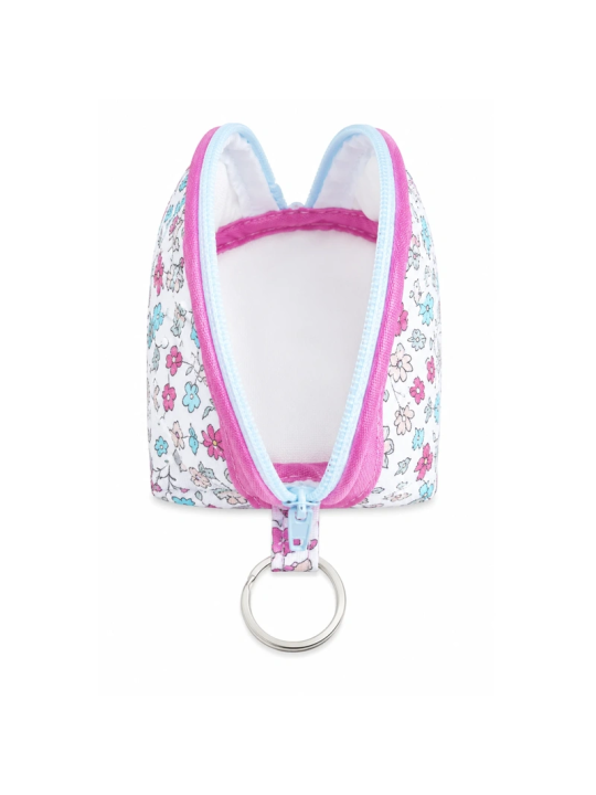 Petite pochette de voyage fleurie avec fermeture zippée – pour maquillage et accessoires