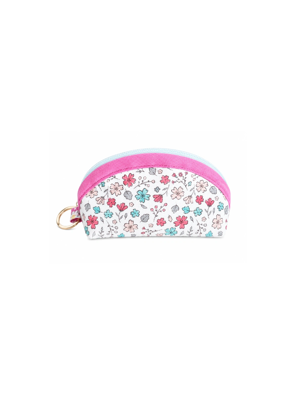 Petite pochette de voyage fleurie avec fermeture zippée – pour maquillage et accessoires