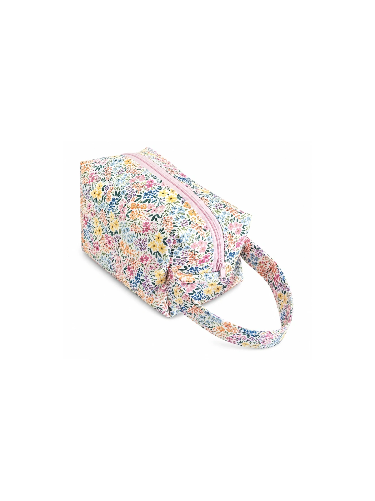Trousse de toilette zippée motif confettis multicolores