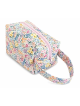 Trousse de toilette zippée motif confettis multicolores