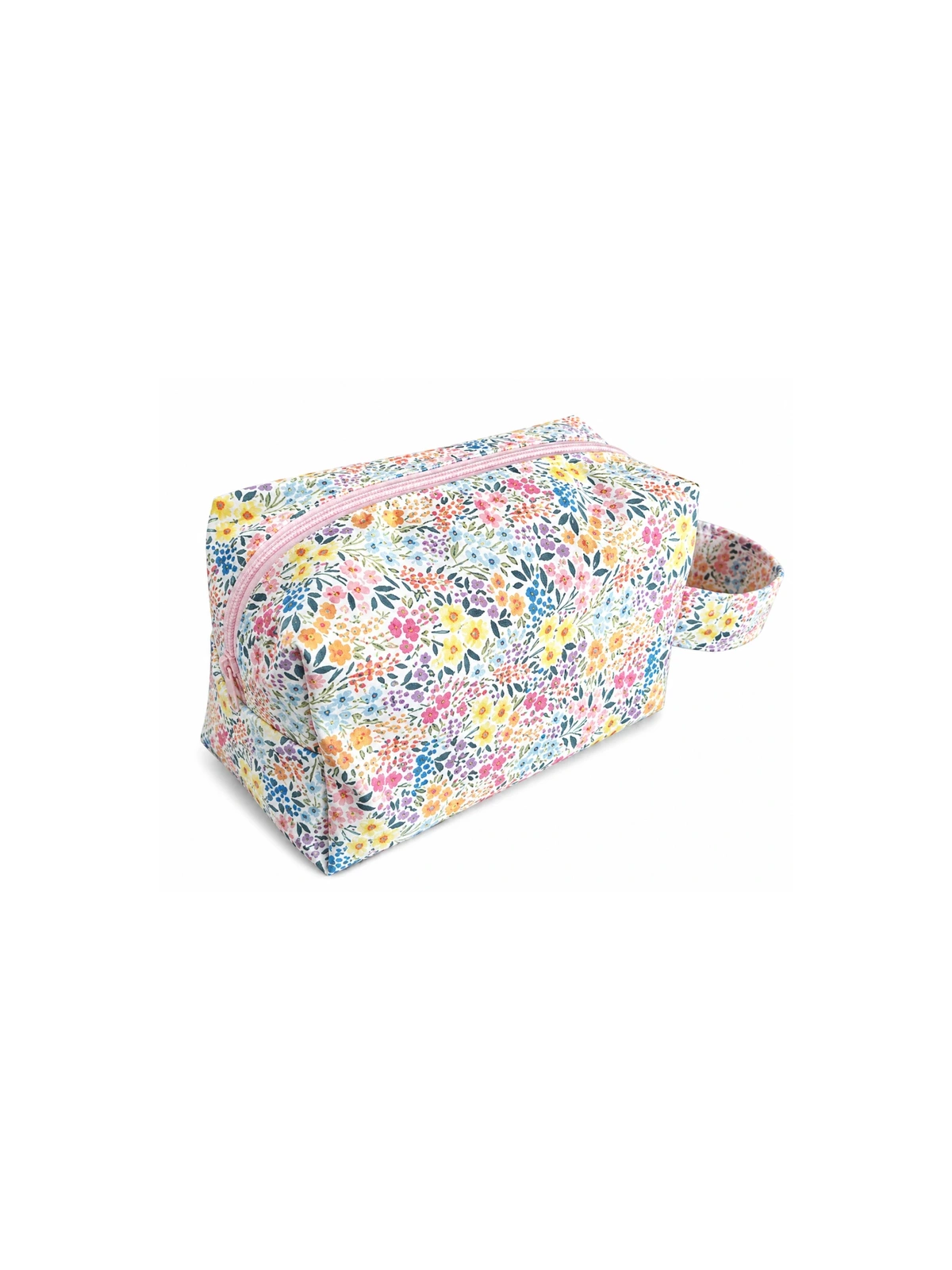 Trousse de toilette zippée motif confettis multicolores