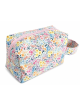 Trousse de toilette zippée motif confettis multicolores