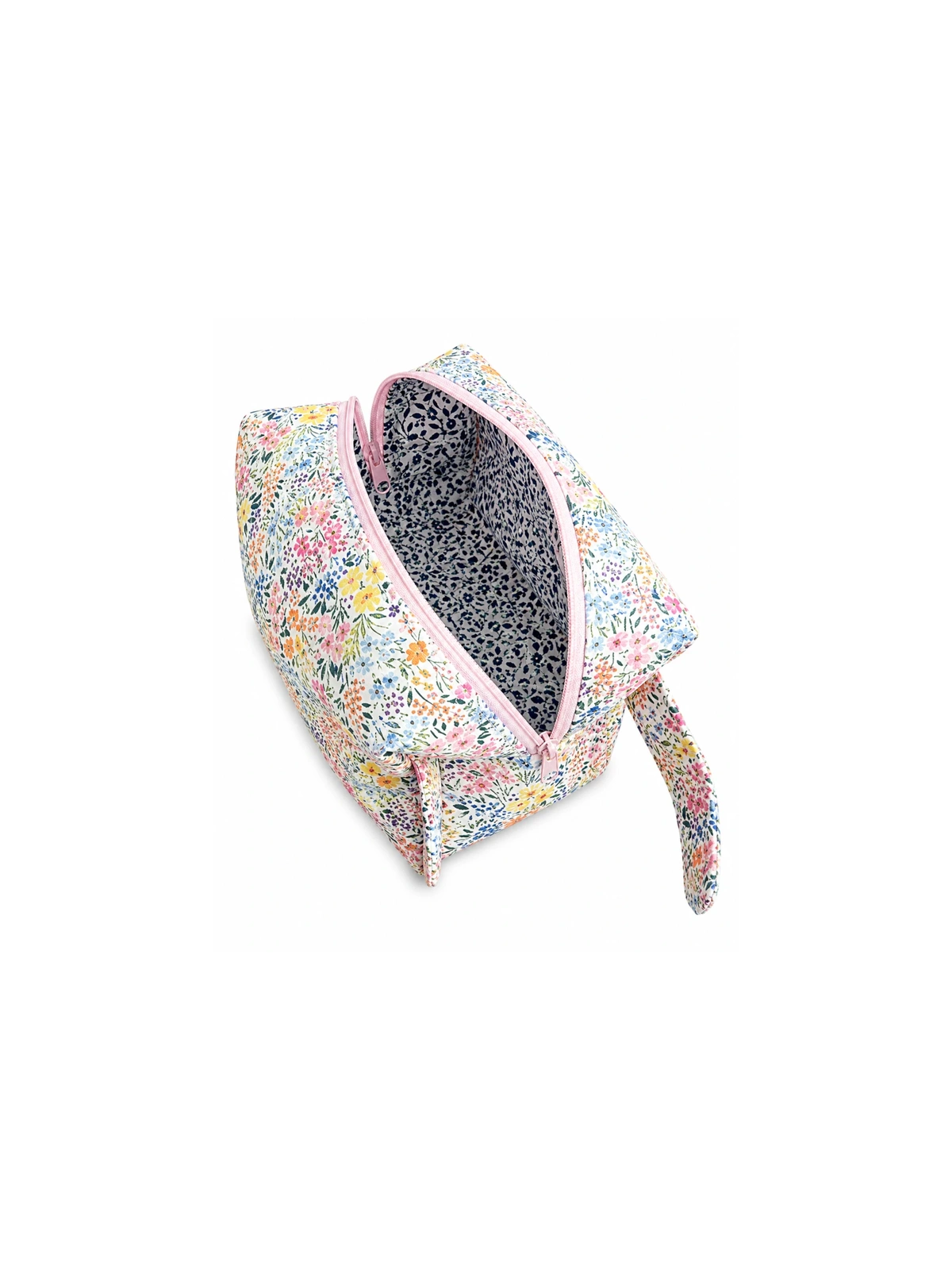 Trousse de toilette zippée motif confettis multicolores