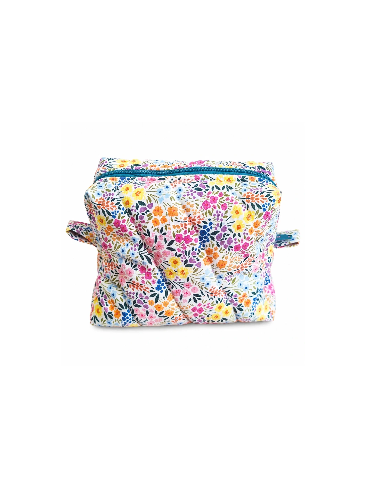 Trousse de toilette zippée et matelassée au joli imprimé champêtre