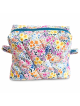 Trousse de toilette zippée et matelassée au joli imprimé champêtre