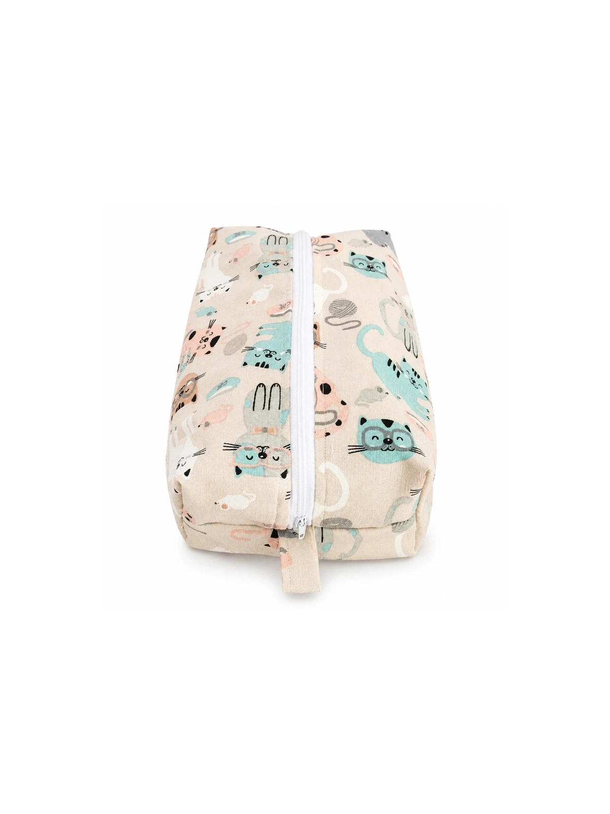 Grande trousse de toilette motifs chats | Pochette de rangement zippée