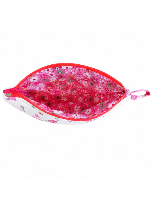 Petite trousse de maquillage motifs sirènes | Trousse beauté rose fantaisie