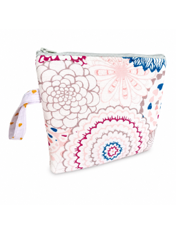 Petite pochette de maquillage bohème fleurie – Élégante et pratique