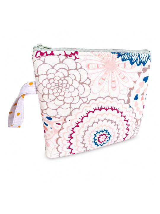 Petite pochette de maquillage bohème fleurie – Élégante et pratique