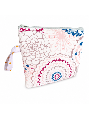 Petite pochette de maquillage bohème fleurie – Élégante et pratique