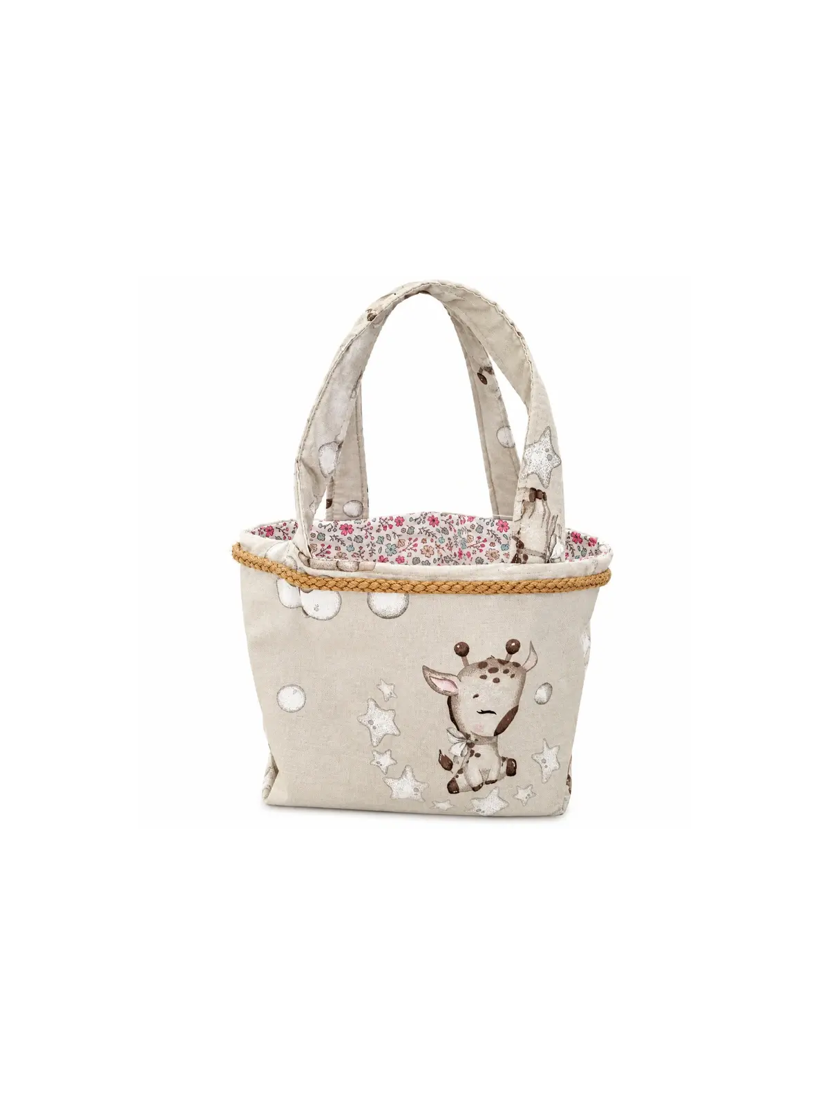 Petit sac artisanal motif faon | Sac fait main original