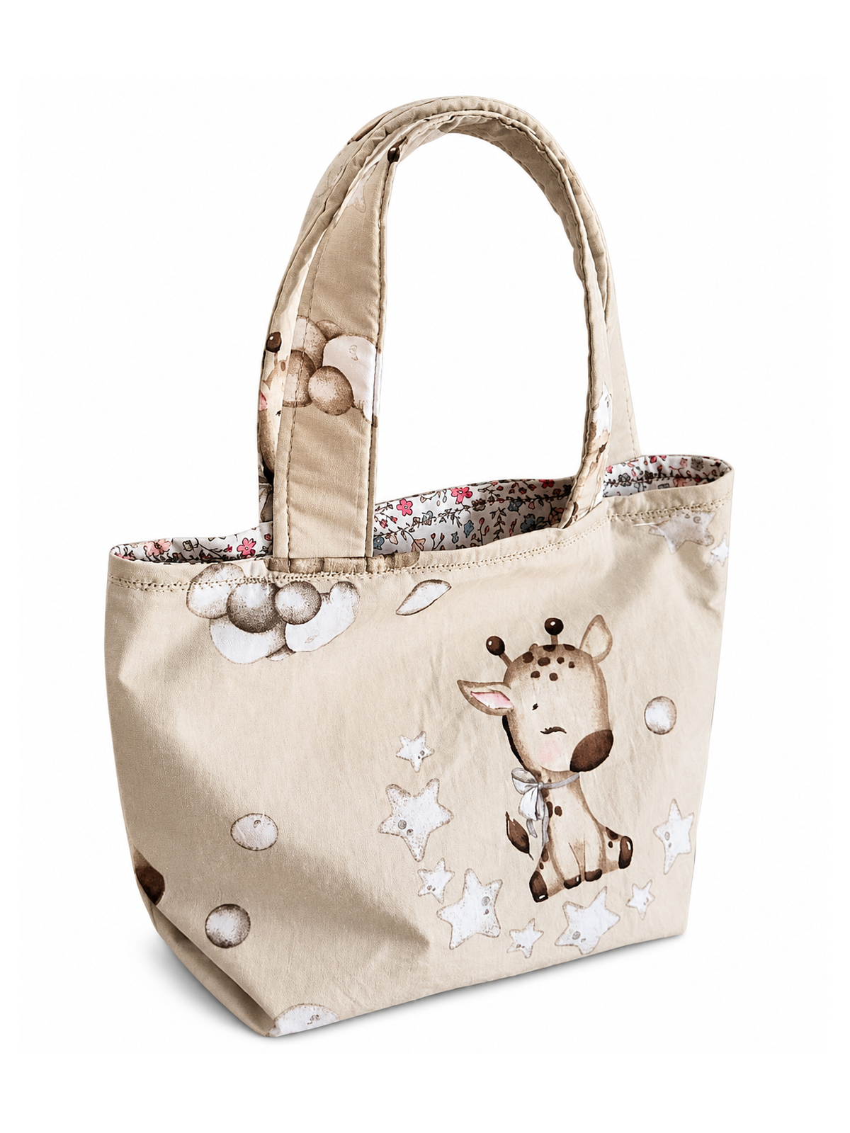 Petit sac artisanal motif faon | Sac fait main original